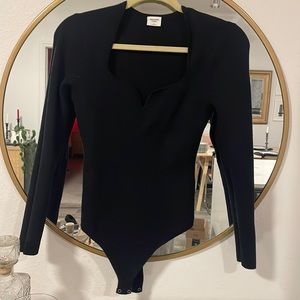 Abercrombie Black Sweetheart Thong Bodysuit Size Small